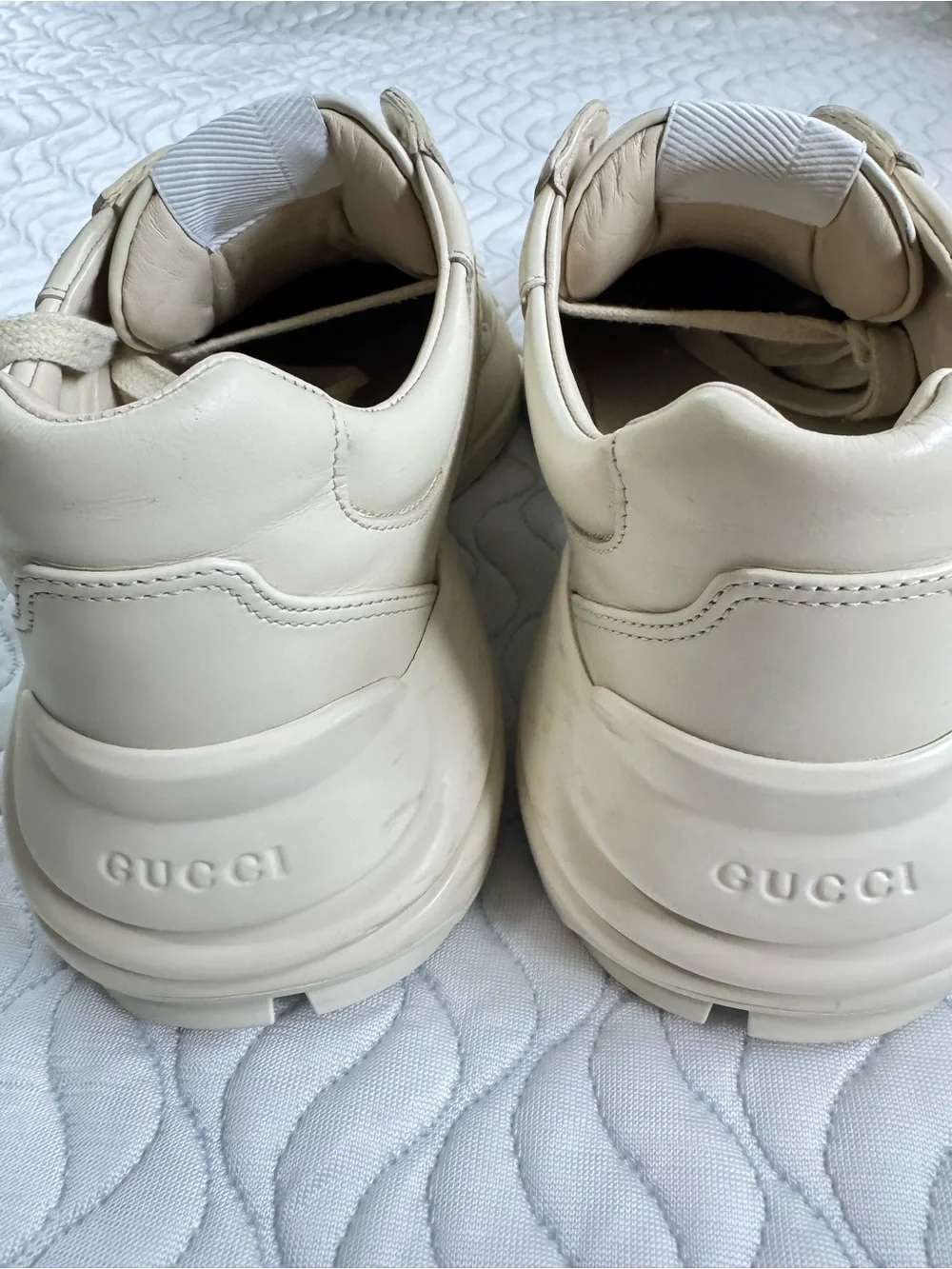 Gucci Rhyton Interlocking G Star Ivory Sneakers US 7 EU 40.5
